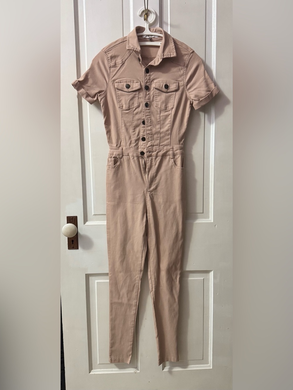 Women’s Short-Sleeve One-Piece Bodysuit in Blush